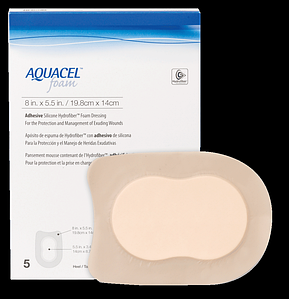 Аквасель Фоум с силиконовым адгезивом(Aquacel Foam, adh) 19,8 х 14 см  (для пятки)