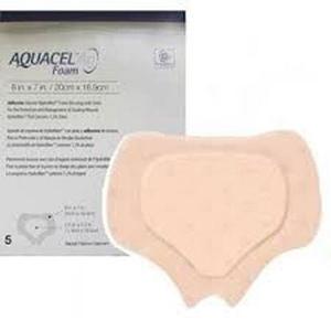 Аквасель Фоум с серебром с силиконовым адгезивом (Aquacel Foam Ag, adh) 20 х16,9 см
(для крестца)