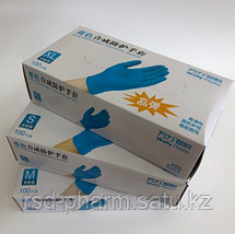 Перчатки одноразовые нитриловые Wally Plastic, синие, 50 пар, размер M, фото 3